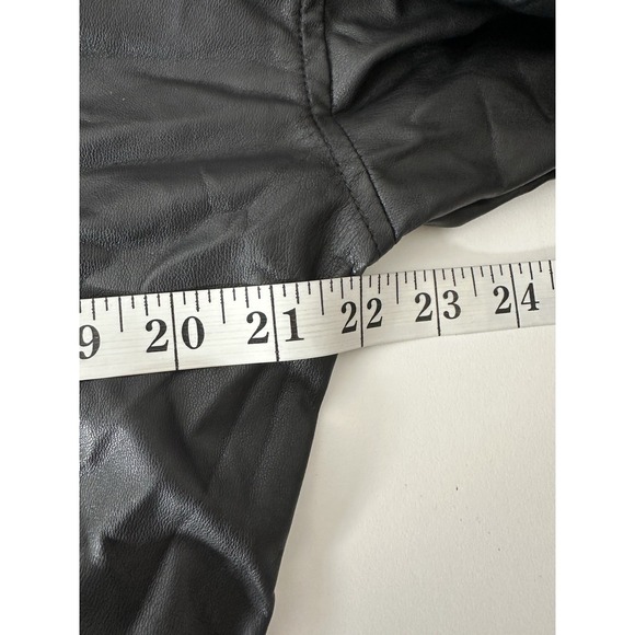 New Blank NYC Jumpsuit Womens Large Black Vegan Leather Moto Flight Suit NO BELT - Picture 8 of 13